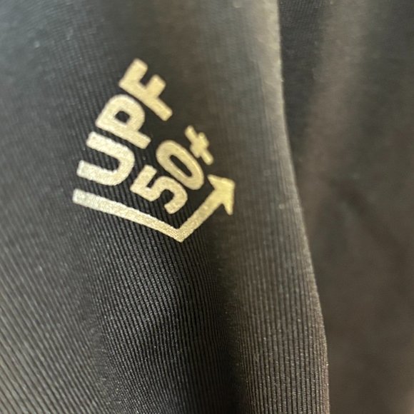 Platinum Sun Black Raglan Sleeve UPF 50+ Swim Diving Rash Guard Size XXL - Picture 5 of 6